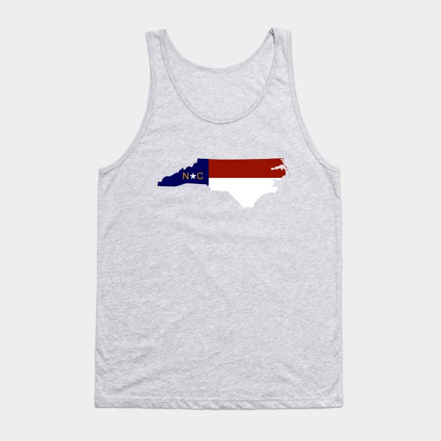 NC State and Flag Tank Top by ilrokery